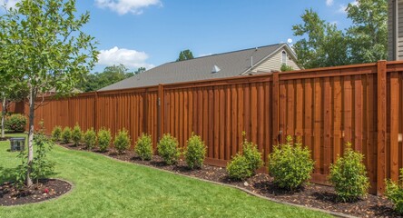 Obraz premium Winter park property fencing trends and options