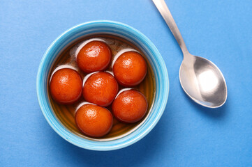 Indian most popular sweet called gulabjam or Gulabjamun selective focus  © Chandrakant