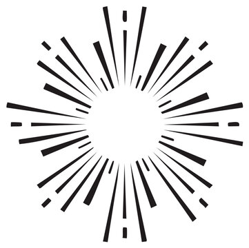 Abstract Starburst Burst Graphic Element Radial Lines Dynamic Burst Explosion Effect