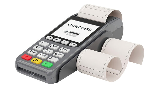 Payment Terminal with Receipt Rolls