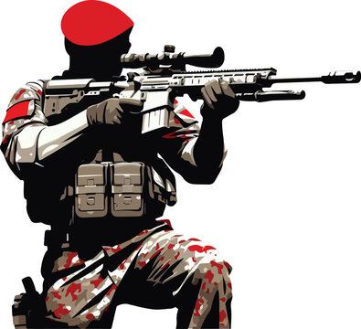 red baret soldier