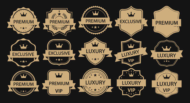 Golden Luxury Premium Badges Logos.
