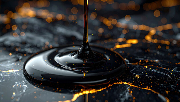Liquid Pour: Capturing the mesmerizing flow of a rich, dark liquid as it cascades onto a textured surface, creating captivating patterns and intriguing shapes.