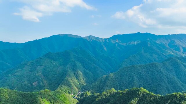 Xingfuling Southern Anhui Chuan Zang Route Mountain Ridges and Forests 4K Aerial