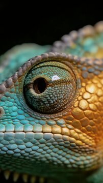 Close up of a chameleon eye