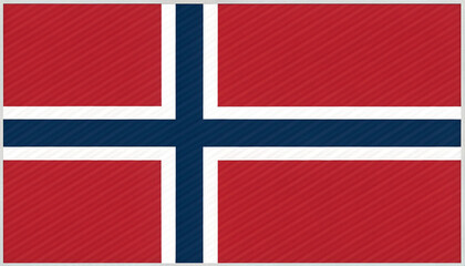Fototapeta premium Norway flag, official Norwegian national symbol, 3D high quality render. Norway patriotic flag illustration, Scandinavian heritage, red white and blue
