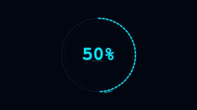Loading Circle Progress Percentage Animation