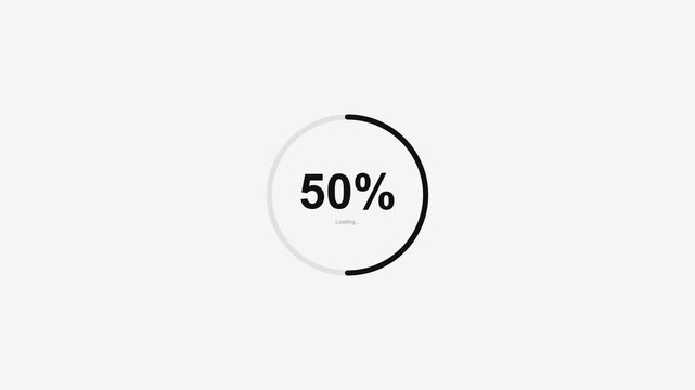 Loading Circle Progress Percentage Animation