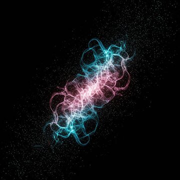 A luminous, flowing pattern depicting energy fields interacting and amplifying, symbolizing abstract concepts of frequency matching and systemic harmony, harmony, interconnecting, waveform