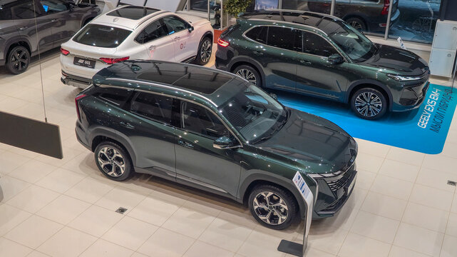 Moscow, February 15, 2026. The car showroom of the Chinese brand Gilly in Moscow has been rearranged, showcasing the new and most popular models of the brand. High quality photo