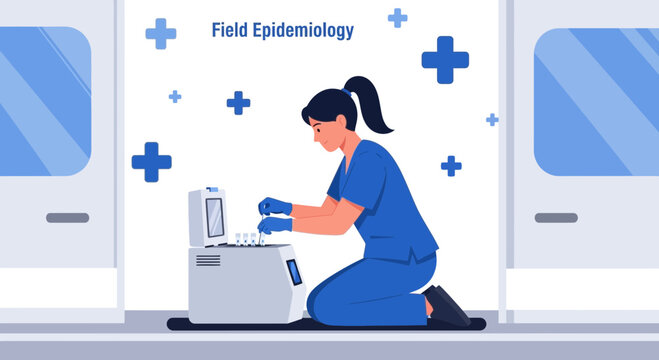 Field Epidemiology Scientist Working With Equipment in Laboratory