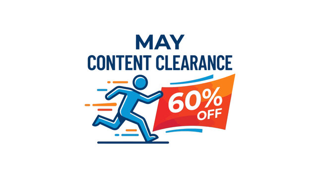 May Content Clearance Sale with 60% Off