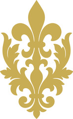 Elegant Gold Fleur de Lis Ornament © Balencia 