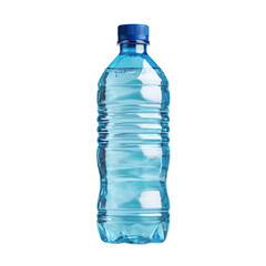 Naklejka premium Plastic water bottle blue transparent hydration refreshment clean drinking liquid isolated