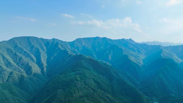 Xingfuling Southern Anhui Chuan Zang Route Mountain Ridges and Forests 4K Aerial