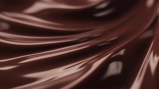 Closeup of melted chocolate texture.