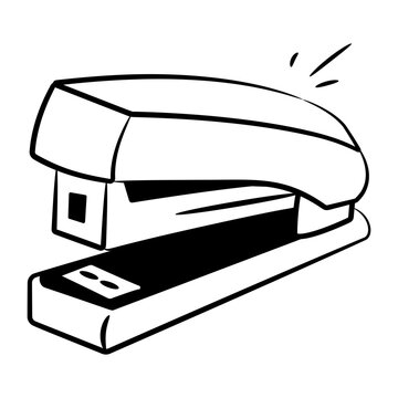 Doodle style icon showing a stapler