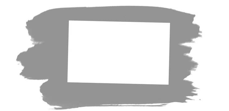 Abstract black wide brush stroke texture isolated on white background. Artistic hand painted ink stroke with squar edges, perfect for banner design, modern artwork, grunge background, and creative pro