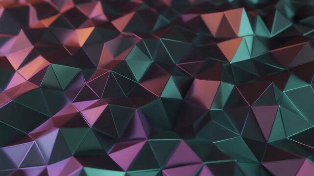 Colorful geometric triangular mosaic pattern.