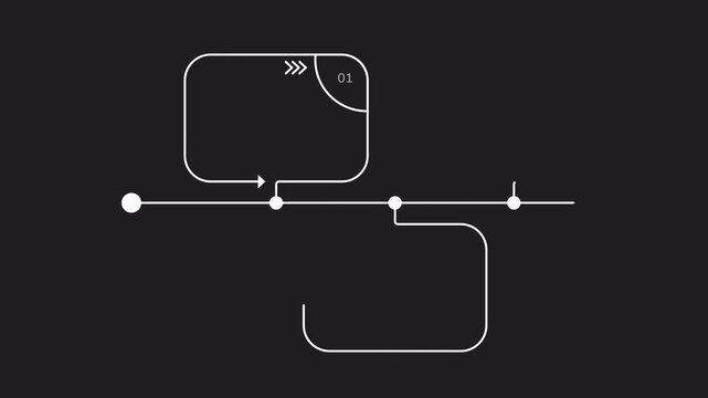 Guidance infographic 3 steps template animation. Information screen. Sequence options 4k video. Animated blank diagram visualization. Process layout empty design element. Motion graphics