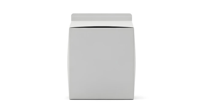 Clean, generic white cardboard packaging box isolated on a plain background, providing an excellent template for product branding and conceptual design mockups for various industries