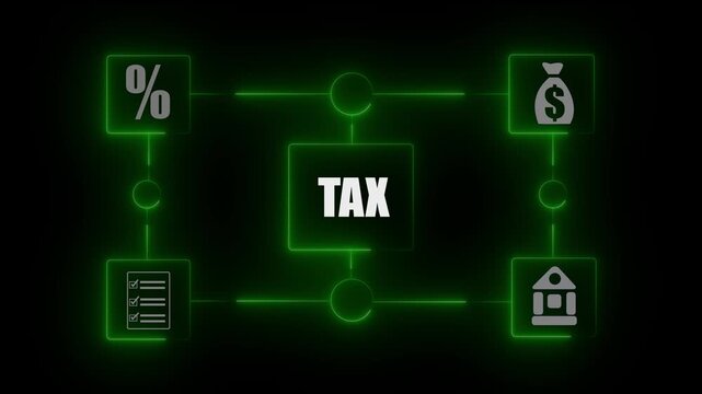 2025, 2026, 2027 tax planning and government relief concept, businessman calculate TAX and filing VAT and taxation documents, managing tax credit, payment, and financial report preparation