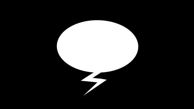 Dynamic message bubble animation, For adding dialogue, thought bubbles, or creative text, videos, social media content, cartoons.