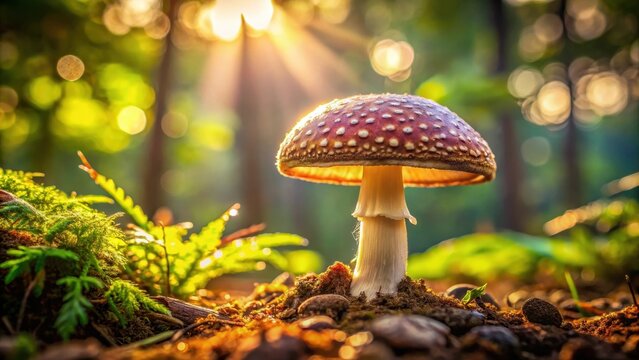 A realistic photo of abstract background macro image of mushroom
