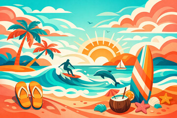 Obraz premium summer beach background