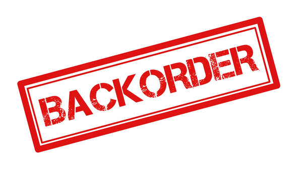 Backorder Red Rubber Stamp Isolated on White Background