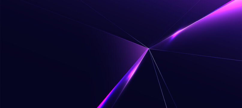 Abstract Neon Diagonal Lines With Puple And Dark Background