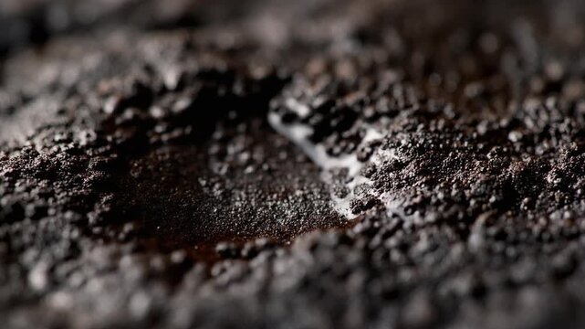 Close-up of rough dark surface.