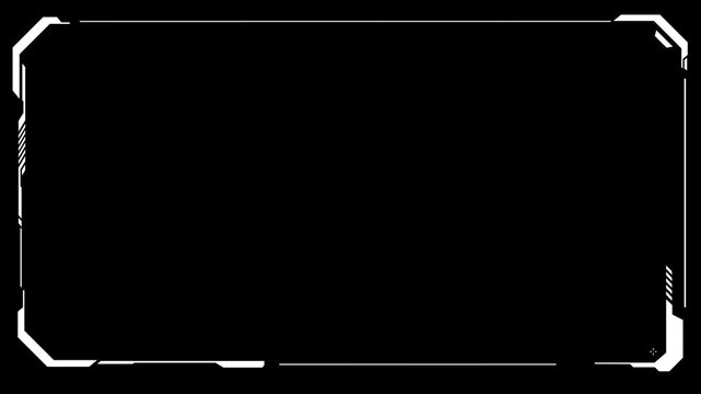Futuristic cyber frame overlay animation with HUD interface design. Cyber futuristic technology concept