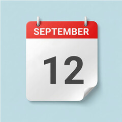 Fototapeta premium September 12th Calendar Date - Planning Your Next Steps