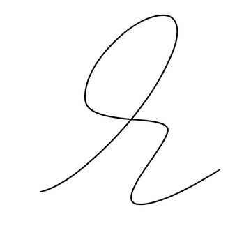 Hand drawn check mark for grading, correct answer symbol, teacher feedback scribble