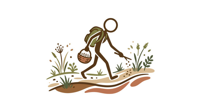 Minimalist Seed Sower on a Nature Trail
