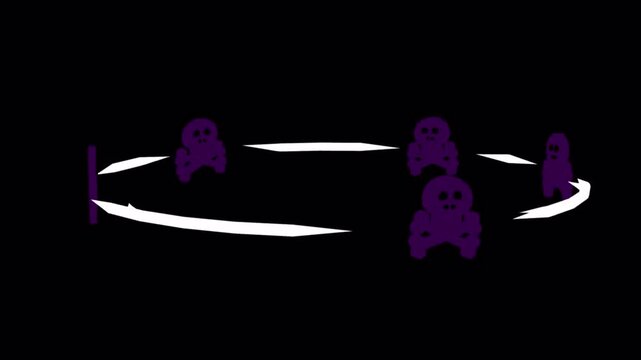 Toxic **Poison Skull Spinning** Sick Emotion Effect **Alpha Channel** Loop 4K