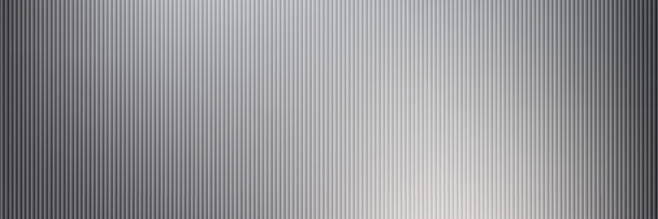Obraz premium Corrugated, fluted pastel grey colored glass vector texture. Ribbed plastic gradient background