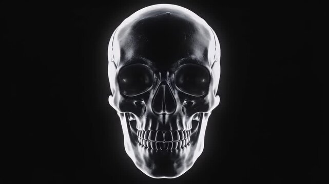 Glitch Skull Effect with Static Noise Background