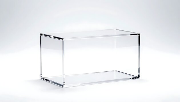 3d rendered illustration of a transparent glass container