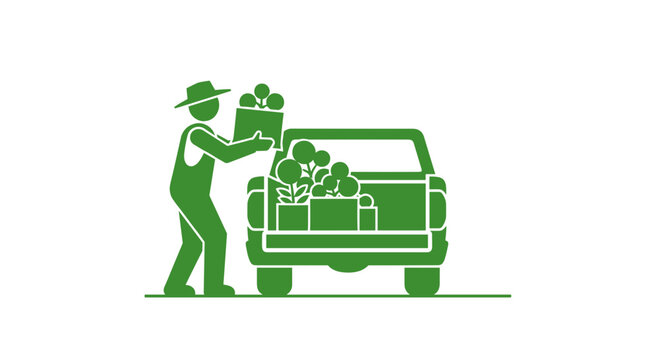 Man loading boxes into truck.