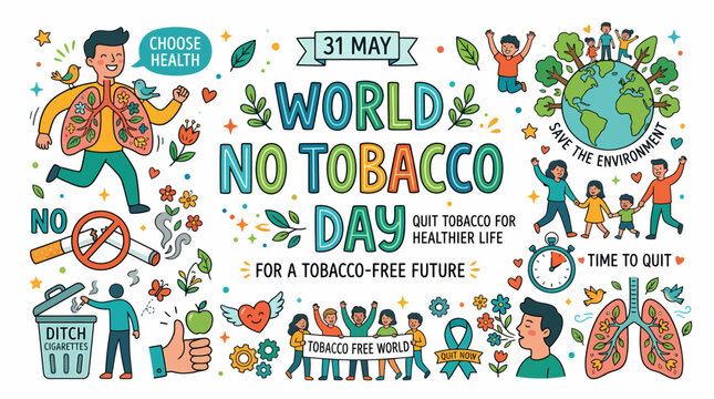 World No Tobacco Day - Healthier Lifestyle, Quit Smoking