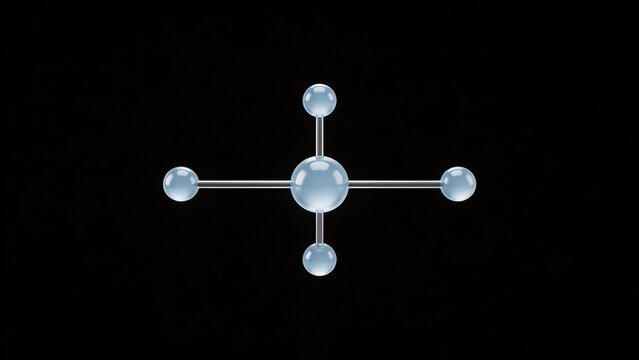 Molecular structure with central and peripheral spheres