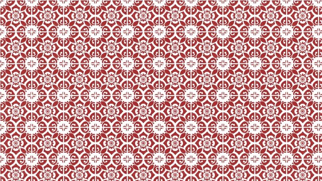 Seamless traditional Portuguese Azulejo tile pattern featuring intricate red and white floral and geometric motifs.