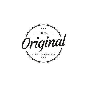 Premium original product label design template 