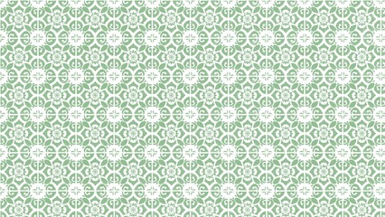 Fototapeta premium Traditional portuguese azulejo inspired seamless pattern with green floral and geometric motifs
