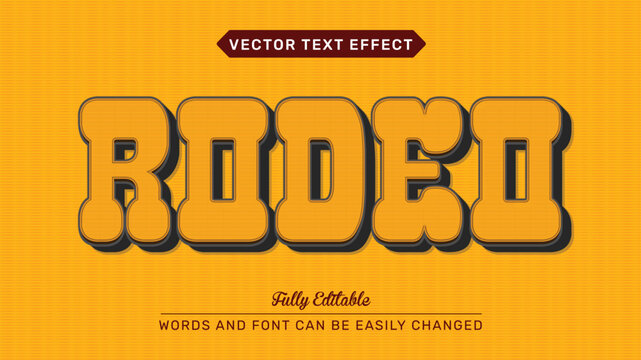 
Rodeo Vector Text Effect Editable Alphabet Western Desert Sheriff Texas