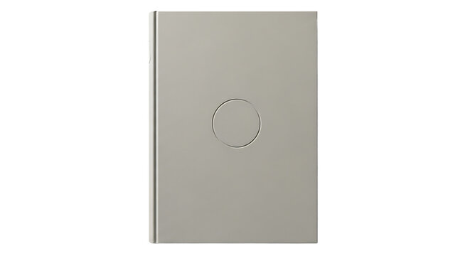 The image shows a gray rectangle with a circular indentation on a white background.