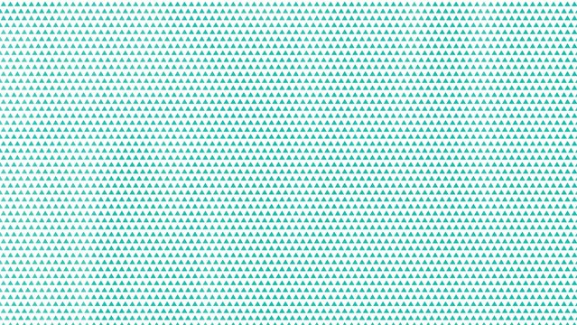 Seamless pattern featuring repetitive teal blue triangles on a clean white background