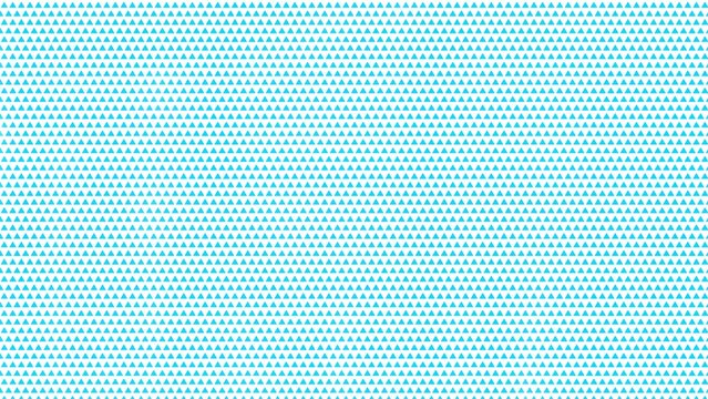 Seamless repeating pattern featuring small bright cyan triangles on a white background